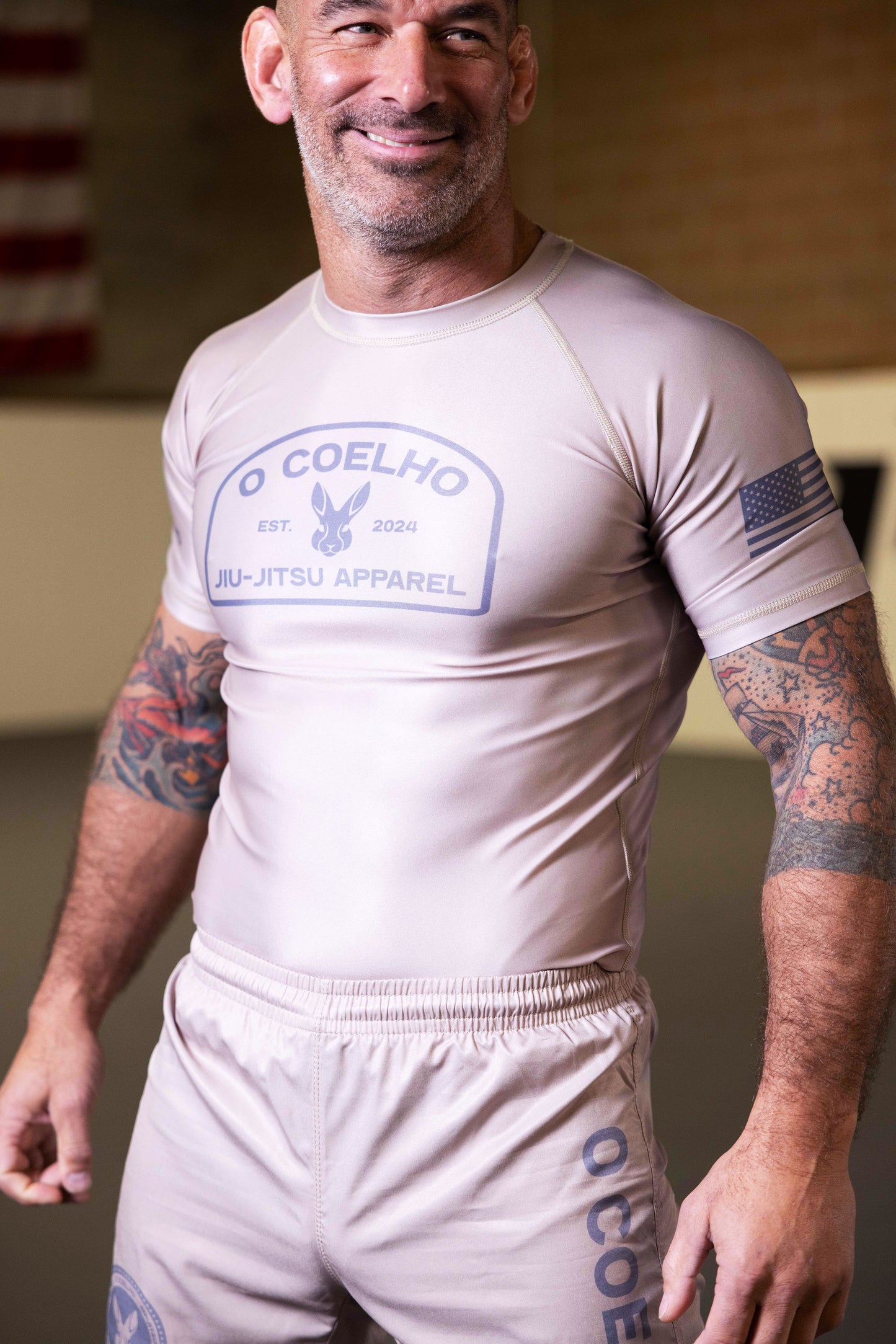 Signature Rash Guard, Tan - FREE SHIPPING!