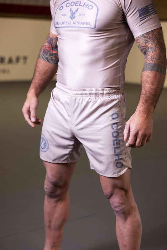 Signature Fight Shorts, Tan - FREE SHIPPING!