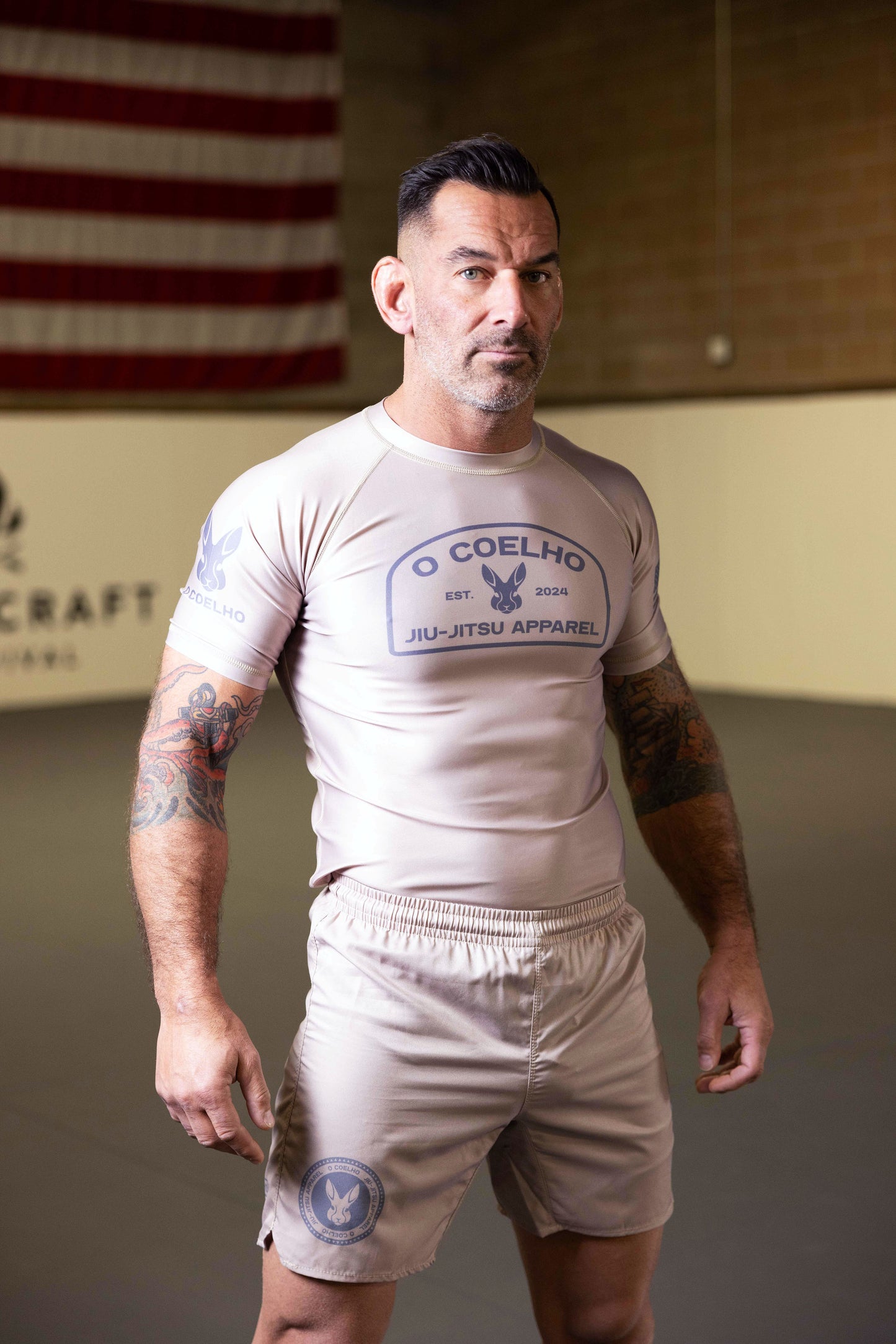 Signature Rash Guard, Tan - FREE SHIPPING!